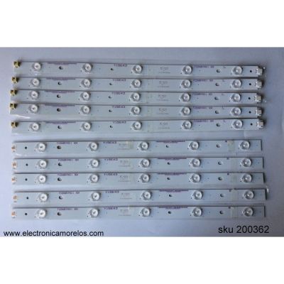 KIT DE LED PARA TV / AU OPTRONIC T430HVN01.1 / IC-B-HWX43D496R / IC-B-HWX43D496L / MODELO E43-C2 LWZ2SEAR